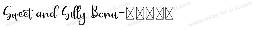 Sweet and Silly Bonu字体转换